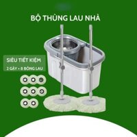 Chổi Lau Nhà Thanh Lý Dưới Giá Nhập, Loại 8 Bông 2 Gậy 1 Thùng Lau Nhà