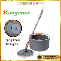 Chổi lau nhà tự vắt Kangaroo KG26M, chổi lau nhà xoay 360 độ tách nước sạch bẩn thông minh tự động vắt