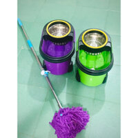Chổi Lau Nhà Tự Vắt Thông Minh (HÀNG LOẠI 1) Kèm (THÙNG CÓ BÁNH) Tự Vắt Tiện Lợi Quay 360 Độ Cao Cấp Cây Lau Nhà