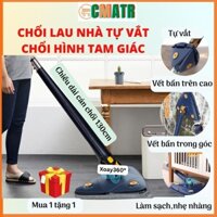 Chổi lau nhà tự vắt xoay 360° đa năng hình tam giác,cây lau trần nhà thông minh.