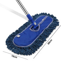 Chổi Lau Sàn Nhà Ecowave, Cây Lau Khô, Cây Lau Nhà Công Nghiệp Siêu Sạch Cao Cấp 60cm