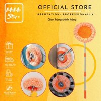 Chổi Lau Trần Nhà Gấp Gọn, Cây Lau Nhà Hình Hoa Hướng Dương Đa Năng Xoay 180 Độ Cán Inox Dài Tiện Dụng