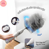 Chổi Lông Quét Bụi Tích Điện Tự Động Xoay 360° NAOMIE Thiết Kế Nhựa ABS Cao Cấp Tích Hợp Máy Hút Bụi Mini Tiện Dụng