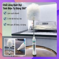 Chổi Lông Quét Bụi Tĩnh Điện Tự Động 360° NAOMIE Tích Hợp Máy Hút Bụi Mini Chuyên Vệ Sinh Nội Thất Ô Tô, Nhà Cửa