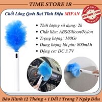 Chổi Lông Quét Bụi Tĩnh Điện Tự Động 360°, Pin Sạc USB, Chất Liệu Nhựa ABS Cao Cấp, Vệ Sinh Sạch Sẽ Mọi Ngóc Ngách