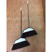 Chổi nhựa nâu quét nhà lông mềm, cán inox Z462