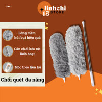 Chổi phất trần thông minh rút gọn, cây quét mạng nhện, chổi phất trần lau bụi đa năng 360 độ có cán 2,8m linhchi13store