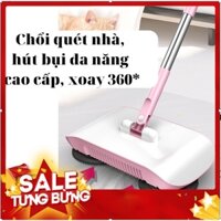 Chổi Quét Nhà Hút Bụi, Cây Lau Nhà Thông Minh 360 Độ, Chổi Lau Sàn Thông Minh 2 Tong 1 Kiểu Dáng Đẹp, Chất Liệu Nhựa ABS