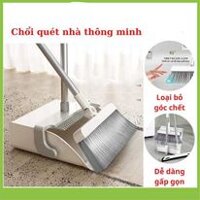 Chổi quét nhà thông minh kèm hót rác nhựa cán dài tiện dụng có thể gấp gọn