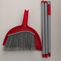 Chổi Quét Sân Cán Dài 138cm sợi cước dài 17cm bản chổi rộng 36cm màu đỏ sử dụng quét sân vườn, quét nhà, quét bụi