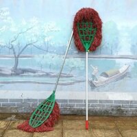 Chổi quét sân vườn vệ sinh nhà xưởng quét lá quét bụi thu dọn lúa nông sản sợi nilon lụa rộng T53