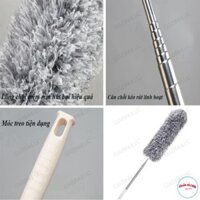 Chổi quét trần nhà cán inox dài 2.8 mét đầu chổi bằng sợi vải siêu nhỏ linh hoạt lau mọi ngóc ngách