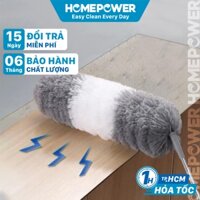 Chổi Quét Trần Nhà Homepower QB-01, Chổi Quét Bụi Sợi Siêu Mịn Tĩnh Điện, Tùy Chỉnh Độ Dài, Đầu Chổi Uốn Cong 360 độ