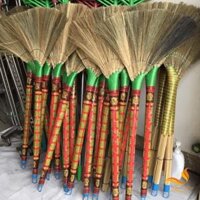Chổi quyét nhà cuốn mây trắng, chổi đót cán rồng, chổi chít cán nhựa
