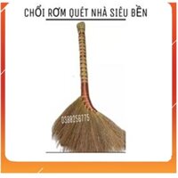 Chổi rơm quét nhà - Bông rơm đã qua xử lý, rất dày , chắc nên tuổi thọ chuổi rất lâu.