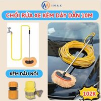 Chổi Rửa Xe 2 IN 1 Kèm Vòi Nước, Chổi Rửa Xe Đa Năng Lau Cửa kính, Lau Sàn, Lau Bề Mặt Máy Lạnh Tiện Lợi x369