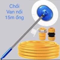 chổi rửa xe 2 trong 1 kèm vòi nước đa năng tiện lợi hàng tốt bền bỉ tạo bọt, cây lau xe xịt nước - Chỗi  van  15m ống