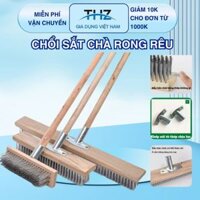 Chổi sắt cầm tay không rỉ chà rong rêu ố vàng nền sân vườn ngoài trời bể bơi đánh bay mọi vết bẩn