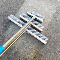 Chổi Sắt Chà Rêu Tay Cầm Inox Dài 130cm Chà Sân Vườn Vệ Sinh Nơi Rêu Bám Bẩn Kích Thước 20cm 30cm 50cm