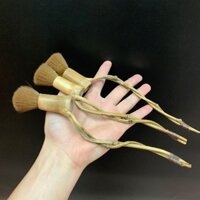 Chổi trà dưỡng ấm cán tre đẹp xoắn thủ công lông mượt 24cm DC01