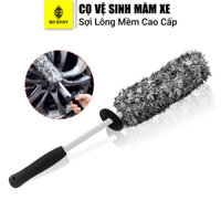 Chổi vệ sinh vành bánh xe ô tô, xe  máy RX64, bàn chải sợi mềm microfiber chà lốp xe chống xước mâm xe