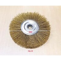 Chổi xử lý bavia D200 dạng bánh cước làm sạch via, đánh bóng bề mặt, choi lay via sợi thép carbon