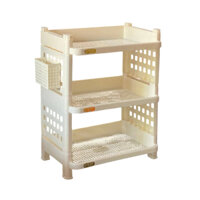 [Choice] Kệ úp bát, trạn bát nhựa Việt Nhật NH153 3 tầng cao cấp chịu lực tốt kèm ống đũa