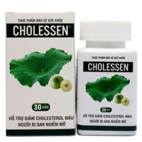Cholessen giảm cholesterol máu, giảm gan nhiễm mỡ và rất an toàn đối với sức khỏe - Hộp 30 viên