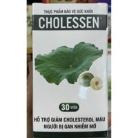 CHOLESSEN Hỗ Trợ Giảm Cholesterol Máu Người Bị Gan Nhiễm Mỡ Chai 30 Viên