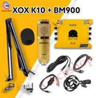 Chọn Bộ Combo Mic Thu Âm Hát Livestream Soundcard XOX K10 2020 & Mic BM900 Chân Kẹp Thu Âm Điện Thoại