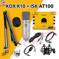 Chọn Bộ Combo Mic Thu Âm Hát Livestream Soundcard XOX K10 2020 & Mic ISK AT100 ⚡BH 06 tháng⚡ Thu Âm Điện Thoại Máy Tính