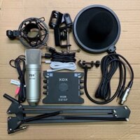 Chọn Bộ Mic Thu Âm Livestream isk AT100-Sound Card xox KS108 và phụ kiện chân đế màng lọc bảo hành 12 tháng
