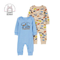[Chọn mẫu] (5-7kg) Sleepsuit CARTER’S 6m tay dài KHÔNG tất, bodysuit bộ dài tay cho bé trai bé gái 100% cotton