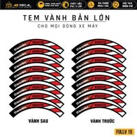 [Chọn Màu] Decal Dán Mâm Xe Mẫu Brembo Firelli | FullV15 | Tem Dán Vành Xe Máy Bản To Chống Nước, Dễ Dán