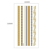 Chọn mẫu Hình xăm dán ánh kim, miếng dán xăm nhũ tạm thời henna tatoo vòng tay, băng tay Legaxi - Mẫu 11