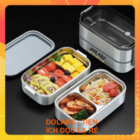 (chọn màu) Hộp Cơm Giữ Nhiệt 2 Tầng  2 Ngăn INOX 304 Cao Cấp, Tặng Muỗng - Hộp Đựng Cơm Giữ Nhiệt - Hộp Cơm Văn Phòng