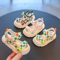 [Chọn màu] SANDAL KẺ CARO PHỐI MÀU BẢO VỆ CHÂN CHO BÉ- SIZE NHÍ- HÀNG QCCC