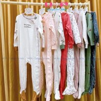 (Chọn mẫu) (Size 2-3 tuổi) Sleepsuit bộ body dài tay liền tất hàng xuất Name.it, Mother.care, Trois moutons cho bé