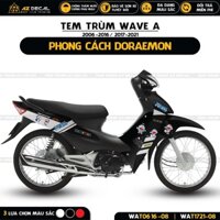 [Chọn Màu] Tem Trùm Wave 110 100 Thiết Kế Doraemon | WAT-08 | Tem Chế Dán Xe Wave A Chất Liệu Decal Cao Cấp