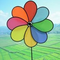 Chong chóng cầu vòng 8 cánh 52cm ( lớn )