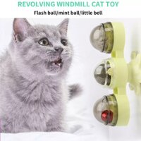 Chong chóng đa năng. Đồ chơi cho mèo. Tự Massage - Vệ Sinh Răng Miệng. [TẶNG KÈM Bóng Bạc Hà + Đèn Led hoặc Chuông Lắc]
