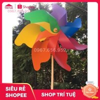 Chong chóng  que cầm size to bóng đẹp, Mua chong chóng que cầm trang trí trường học, Bán chong chóng giá rẻ nhất shopee.