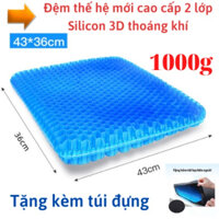 Chống đau mỏi Đệm ngồi lót mông 3D Silicon thoáng khí cấu trúc tổ ong - dáng mới đệm rộng