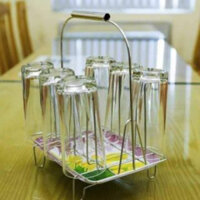 Chống Ly Inox Vuông, Khay Úp Ly Ngược  Tiện Lợi, Vệ Sinh Mta-Mart2