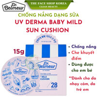 Chống nắng dạng sữa dành cho da nhạy cảm The Face shop Cushion Dr.Belmeur UV Derma Baby Mild Sun Cushion SPF28 PA++ 15g