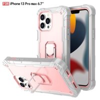 Chống Sốc Dày Chống Rơi Cho IPhone 13 12 11 Pro Max 6 6s 7 / 8 Plus XR XS Max SE 2020 Ốp Lưng Cao Su Ốp Lưng HD Cứng Có Giá Đỡ