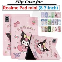 Chống Sốc Thời Trang Dễ Thương Phong Cách Hoạt Hình Ốp Lưng Da PU Lật Đứng Dành Cho Realme Pad mini 8.7 inch RMP2105 RMP2106 4G|Trục|Máy tính bảng Wi-Fi