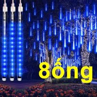 Chống Thấm Nước 3.5M 8 Ống 30CM / 192Leds 50CM / 288Leds Đèn Mưa Sao Băng Rơi Giọt Cổ Tích Dây Đèn, Đèn Iciclelight Cho Ngoài Trời Giáng Sinh Sân Vườn Rèm Tiệc Trang Trí Đám Cưới
