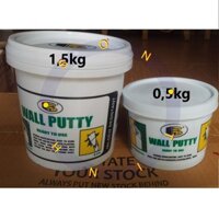 Chống thấm tường, Bột bả trám khe nứt tường, gỗ , trét thùng loa Bosny Wall Putty 0.5g, 1.5kg