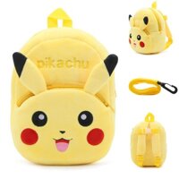 Chống thất lạc Phim hoạt hình dễ thương Ba lô đi học trẻ em Ba lô sang trọng Pikachu dễ thương Túi giáo dục mầm non